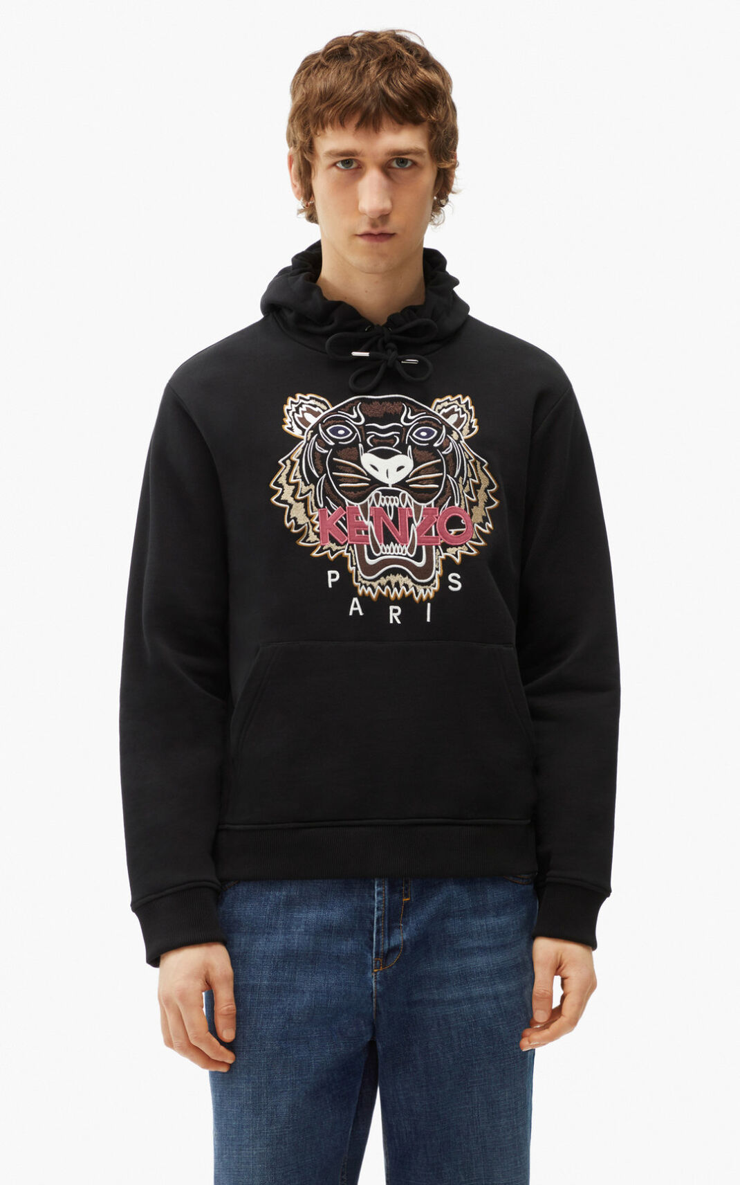 Sweat A Capuche Kenzo Homme Tiger Noir MCPRK-1923